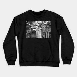 Taughannock Falls Trumansburg NY Winter Snow Top of the Falls Crewneck Sweatshirt